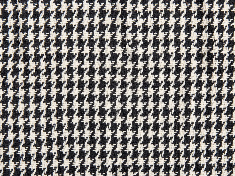 Decke Baumwolle Schwarz / Weis 125 X 150 Cm Kariertes Muster Damek