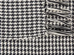 Decke Baumwolle Schwarz / Weis 125 X 150 Cm Kariertes Muster Damek