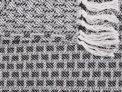 Decke Baumwolle Schwarz / Weis 130 X 160 Cm Kiraman