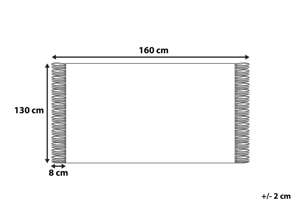 Decke Baumwolle Schwarz / Weis 130 X 160 Cm Kiraman