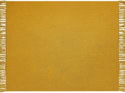 Decke Baumwolle Senfgelb 125 X 150 Cm Yarsa