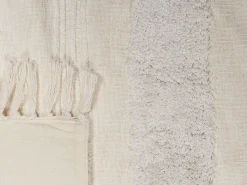 Decke Baumwolle Weis 130 X 180 Cm Orientalisches Muster Raebareli