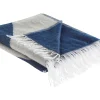 Decke Beige / Marineblau 130 X 170 Cm Frauenmotiv Halede