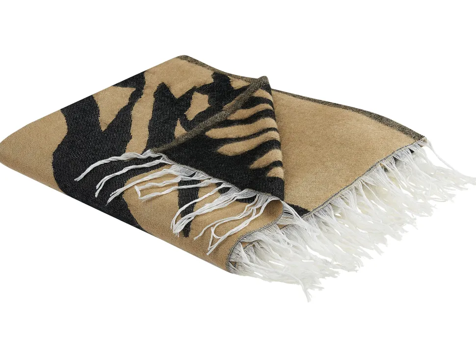 Decke Beige / Schwarz 130 X 170 Cm Kudiya