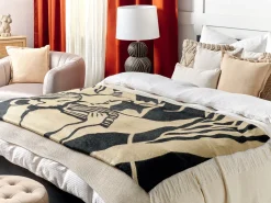 Decke Beige / Schwarz 130 X 170 Cm Kudiya