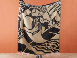 Decke Beige / Schwarz 130 X 170 Cm Kudiya