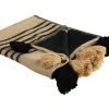 Decke Beige / Schwarz 130 X 170 Cm Thaprek