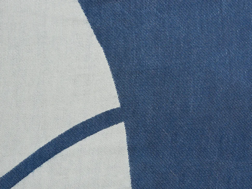 Decke Blau / Cremeweis Abstraktes Motiv 130 X 170 Cm Haprek