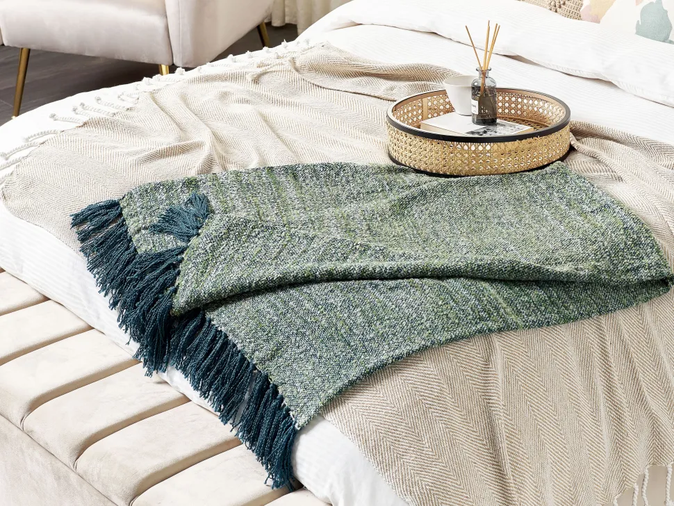 Decke Blau / Grun 130 X 170 Cm Paire