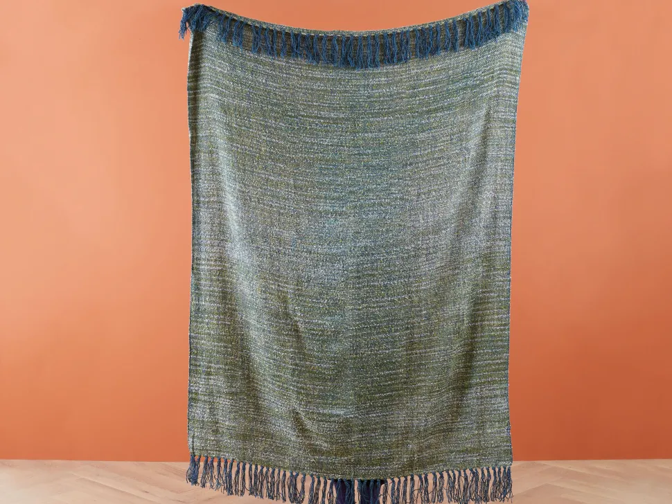 Decke Blau / Grun 130 X 170 Cm Paire