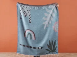 Decke Blau Tiermotiv 130 X 170 Cm Limgha