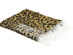 Decke Braun / Schwarz Leopardenmuster 130 X 170 Cm Jamune