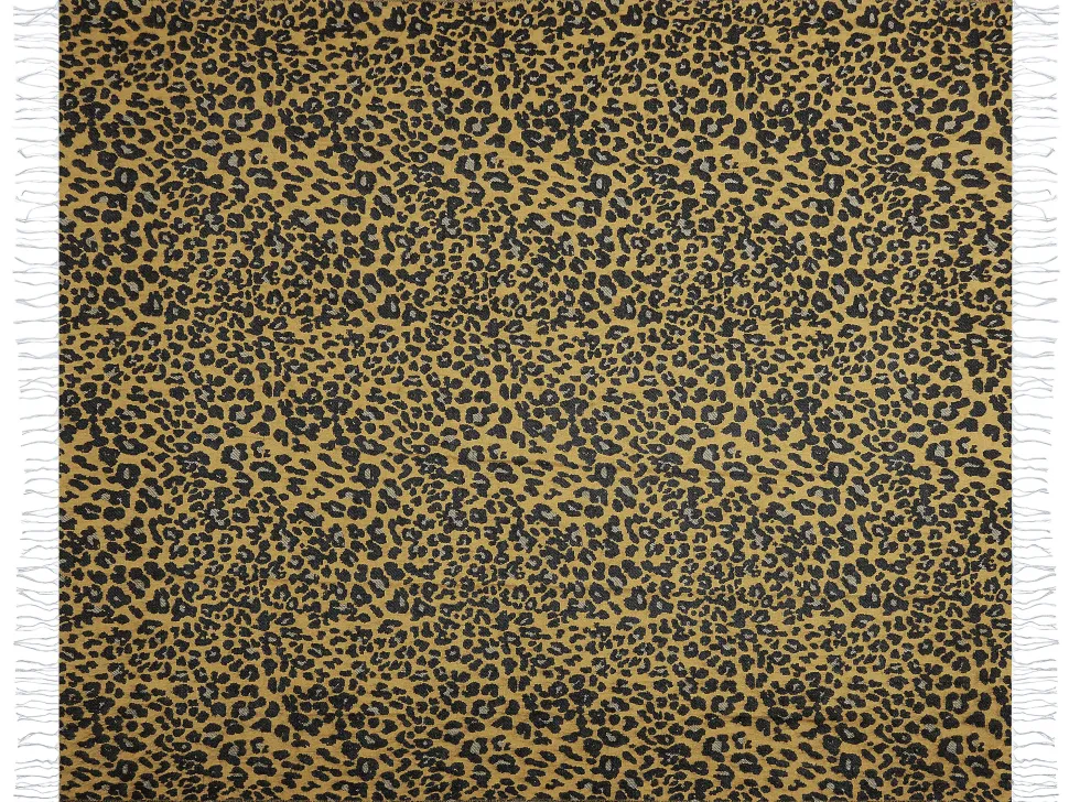 Decke Braun / Schwarz Leopardenmuster 130 X 170 Cm Jamune