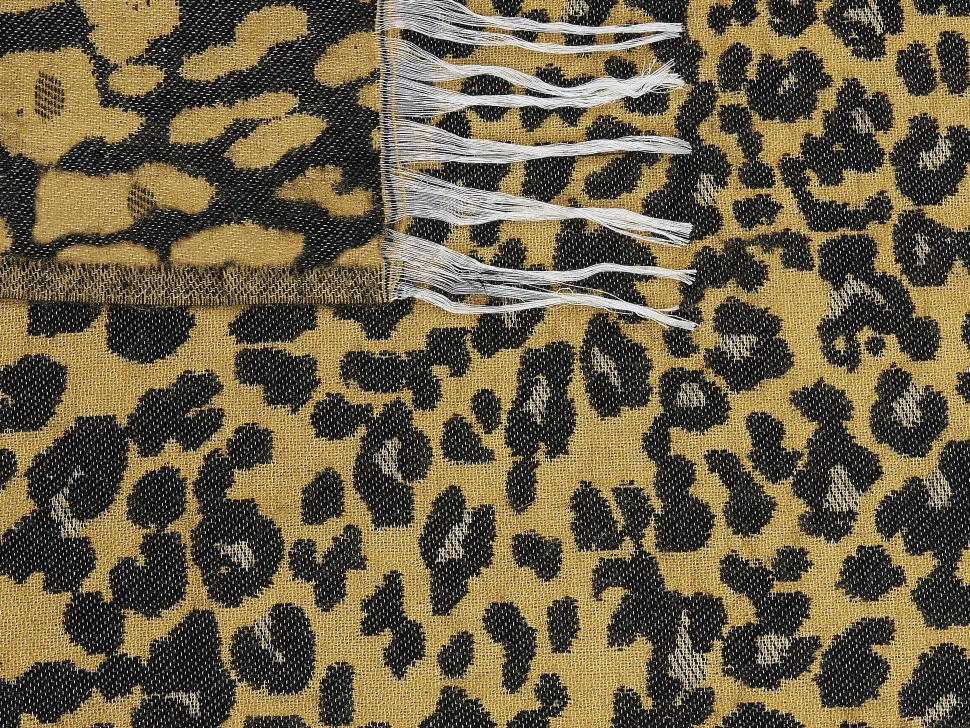 Decke Braun / Schwarz Leopardenmuster 130 X 170 Cm Jamune