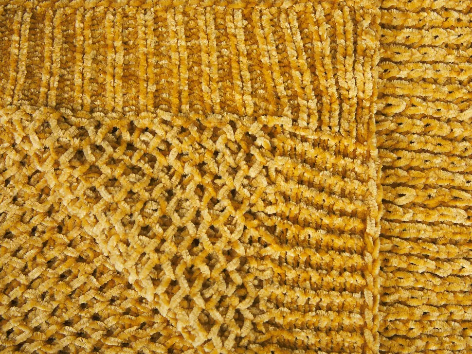 Decke Chenille Senfgelb 150 X 200 Cm Haifa