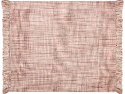 Decke Goldbraun / Weis 125 X 150 Cm Kariertes Muster Deurali