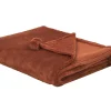 Decke Goldbraun Mit Pompons 200 X 220 Cm Saitler