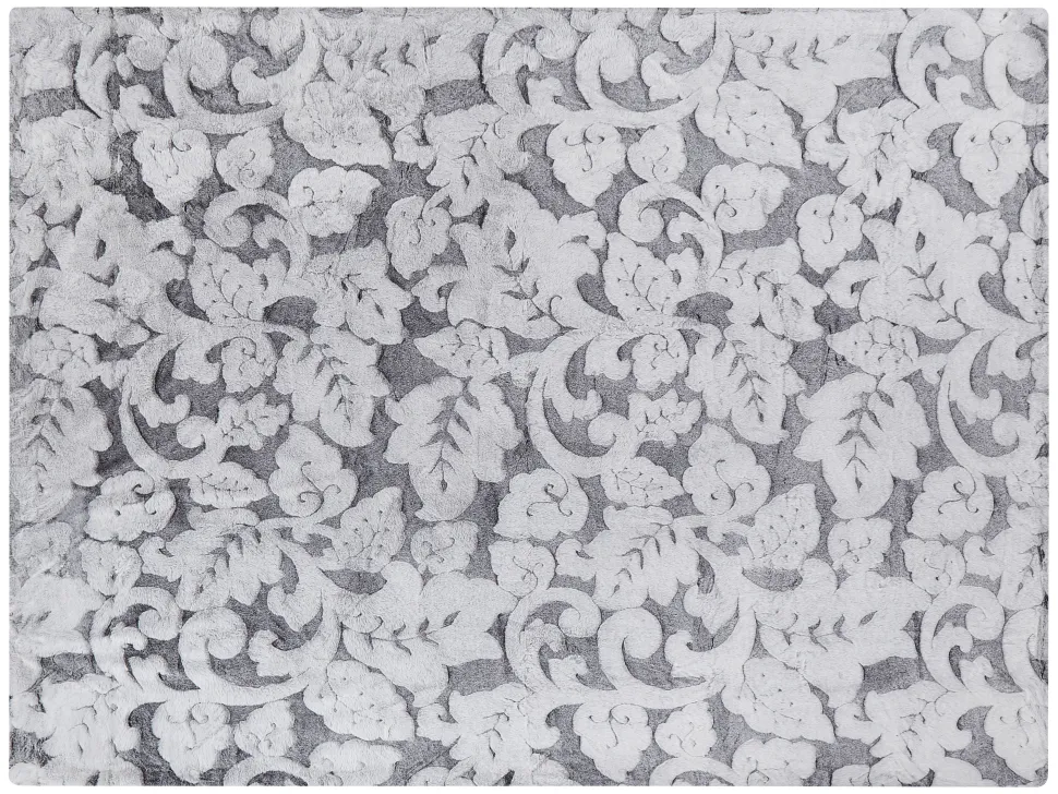 Decke Grau 150 X 200 Cm Pflanzenmuster Kosi