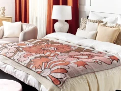 Decke Mehrfarbig Blumenmotiv 130 X 170 Cm Darau