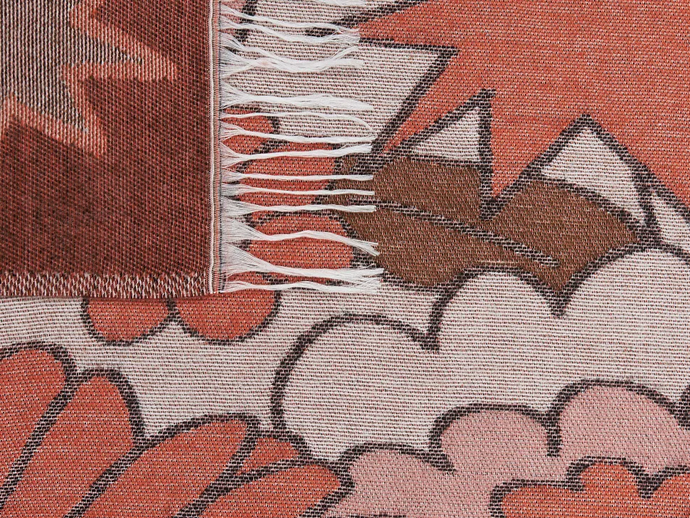 Decke Mehrfarbig Blumenmotiv 130 X 170 Cm Darau