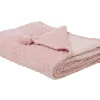 Decke Rosa Mit Pompons 200 X 220 Cm Samur