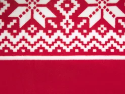 Decke Rot 150 X 200 Cm Weihnachtsmotiv Zweiseitig Vantaa