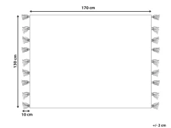 Decke Schwarz / Weis Gestreift 130 X 170 Cm Sunwal
