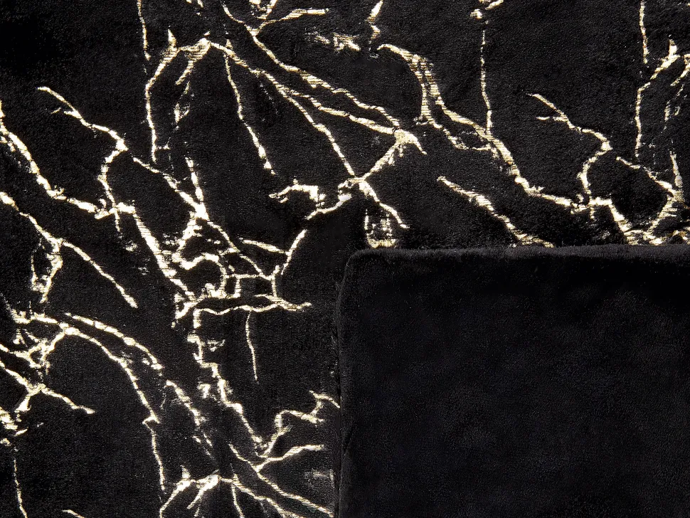 Decke Schwarz 130 X 180 Cm Godavari
