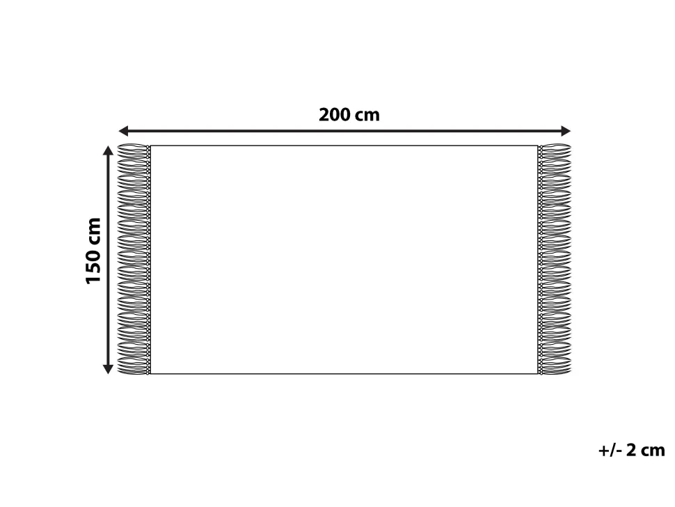 Decke Smaragdgrun Mit Fransen 150 X 200 Cm Hamat