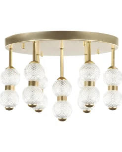 Deckenleuchte Metall Gold Rund Integriertes Led-Licht Yowaka
