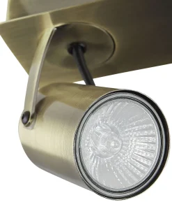 Deckenleuchte Metall Messing 3-Flammig Rund Klip