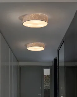 Deckenleuchte Silber 3-Flammig Trommelform Rena