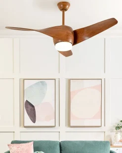 Deckenventilator Mit Licht Braun Paria