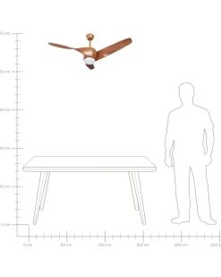 Deckenventilator Mit Licht Braun Paria