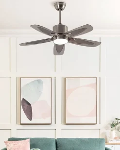 Deckenventilator Mit Licht Silber Coyote