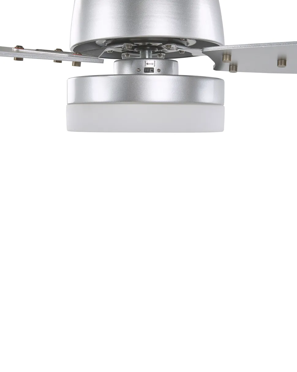 Deckenventilator Mit Licht Und Timerfunktion Silber Mlava