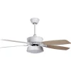 Deckenventilator Mit Licht Weis / Heller Holzfarbton Logan