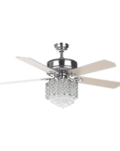 Deckenventilator Mit Licht Heller Holzfarbton / Silber Huai