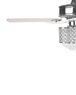 Deckenventilator Mit Licht Heller Holzfarbton / Silber Huai