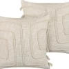 Dekokissen Abstrakt Muster Baumwolle Beige 45 X 45 Cm 2Er Set Pleione