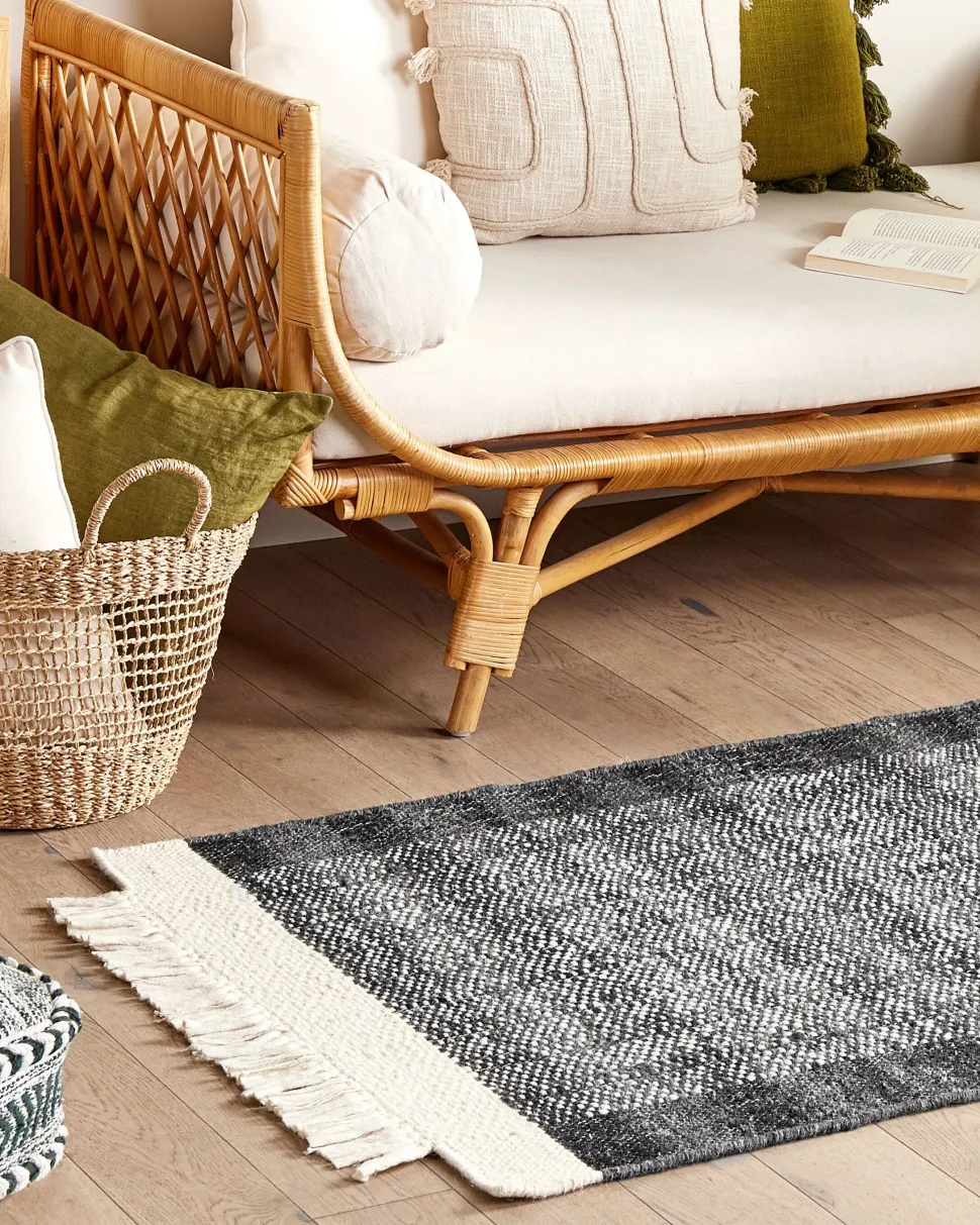 Dekokissen Abstrakt Muster Baumwolle Beige 45 X 45 Cm 2Er Set Pleione