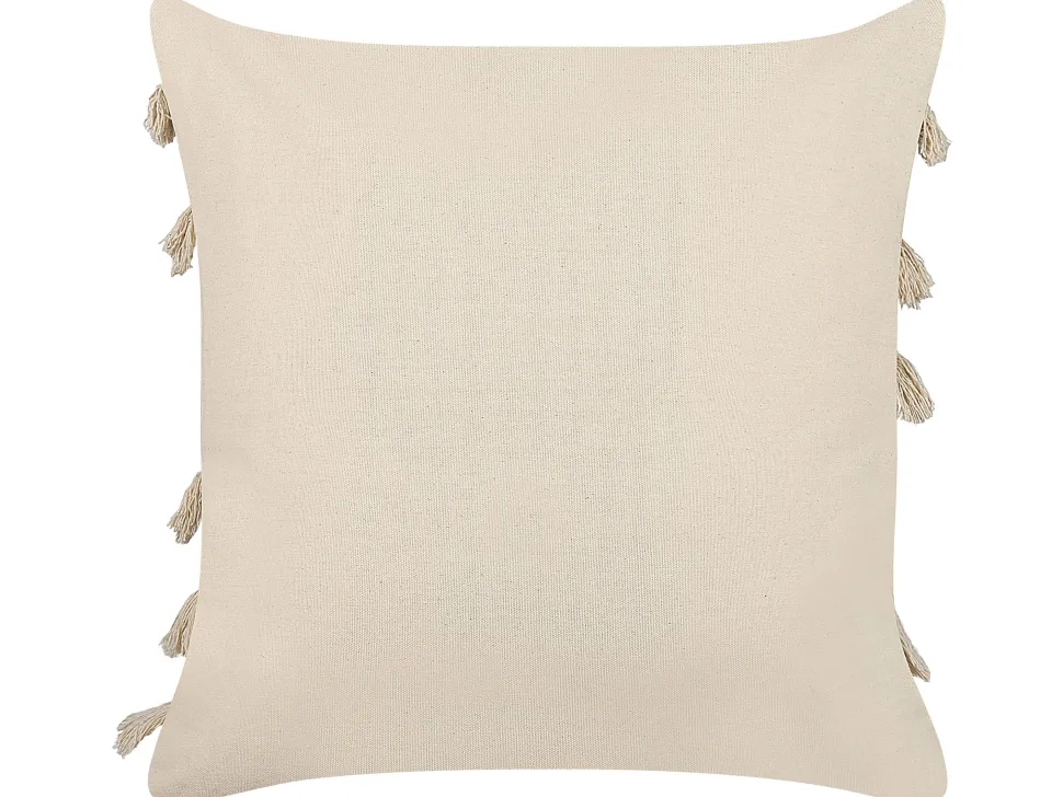 Dekokissen Abstrakt Muster Baumwolle Beige 45 X 45 Cm 2Er Set Pleione