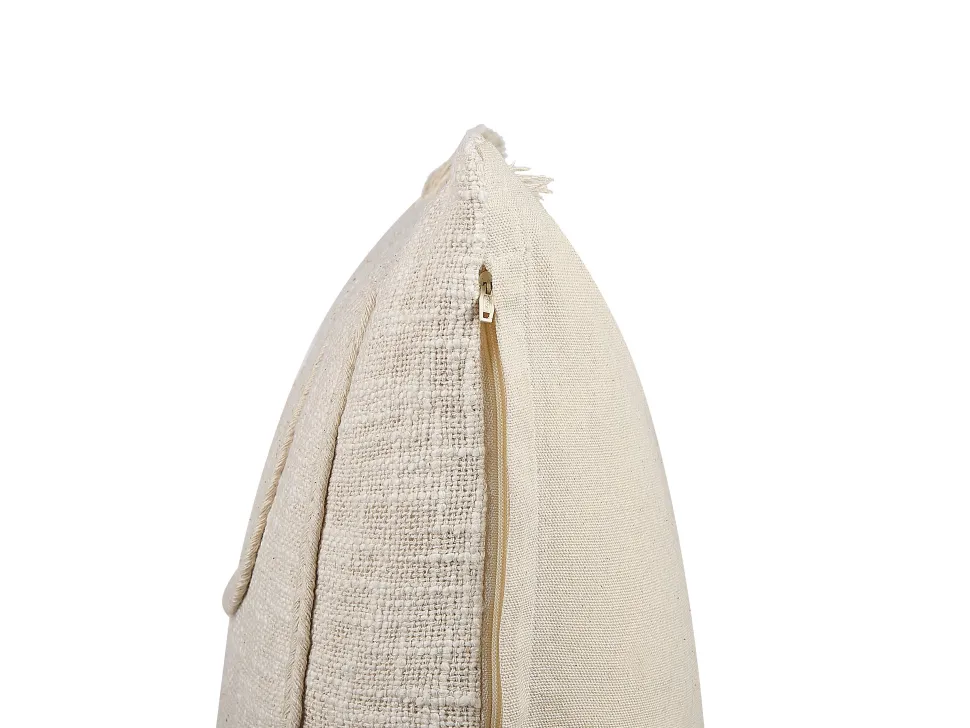Dekokissen Abstrakt Muster Baumwolle Beige 45 X 45 Cm 2Er Set Pleione