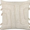 Dekokissen Abstrakt Muster Baumwolle Beige 45 X 45 Cm Pleione