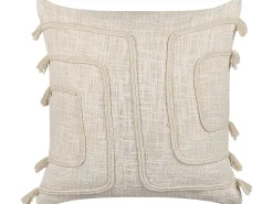 Dekokissen Abstrakt Muster Baumwolle Beige 45 X 45 Cm Pleione