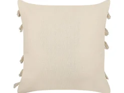 Dekokissen Abstrakt Muster Baumwolle Beige 45 X 45 Cm Pleione