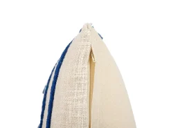 Dekokissen Abstrakt Muster Baumwolle Beige/Dunkelblau 45 X 45 Cm Pleione