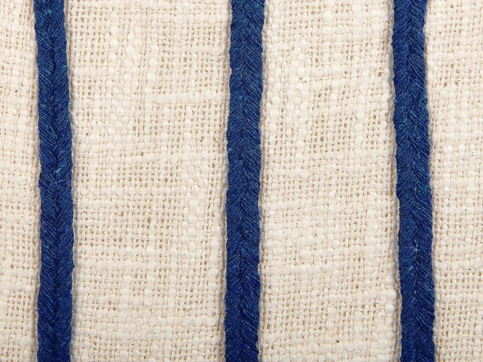 Dekokissen Abstrakt Muster Baumwolle Beige/Dunkelblau 45 X 45 Cm Pleione