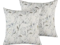 Dekokissen Abstraktes Blattmuster Beige 45 X 45 Cm 2Er Set Arbor