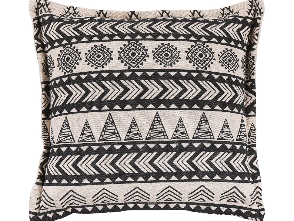 Dekokissen Abstraktes Muster Beige / Schwarz 45 X 45 Cm 2Er Set Hentepe